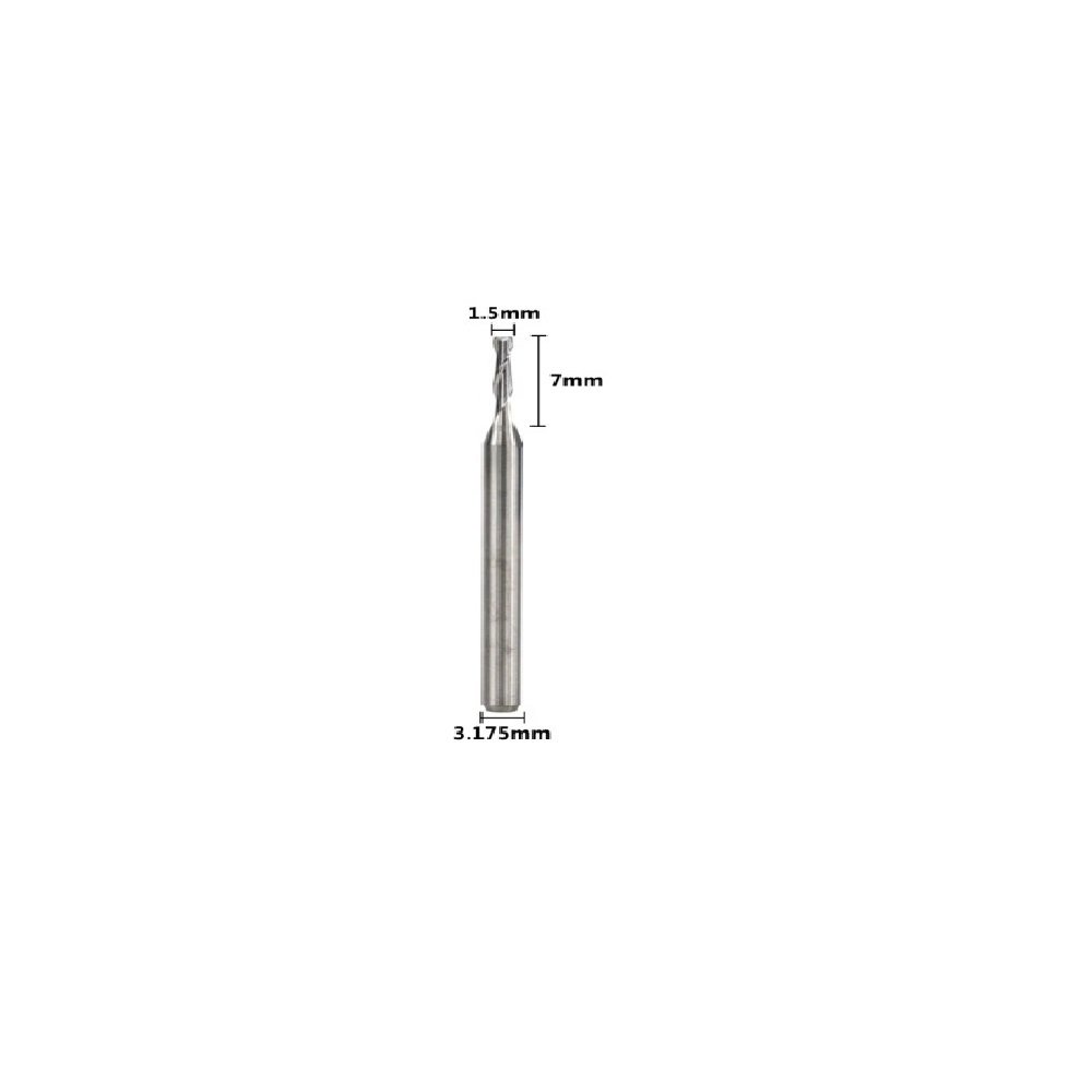 Fresa A Punta Di Mais 0,4 Mm – In Carburo Di Tungsteno Con Rivestimento Titanio, Per CNC E Incisori, 2 Pezzi